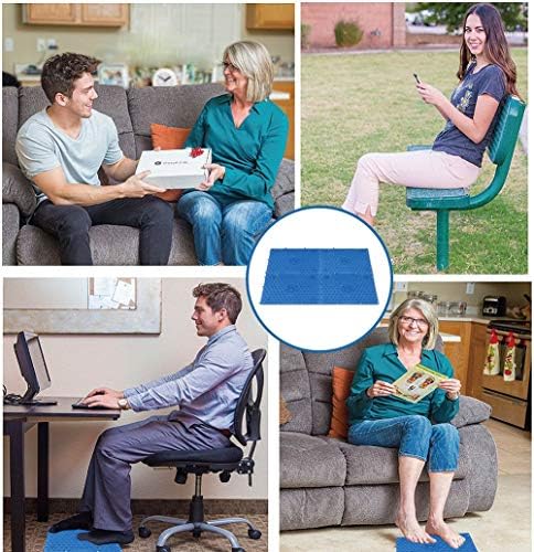 Foot Massage Mat Massage Pad Acupressure Mat Bathroom Mat Yoga Mat Outdoor Game 2 PCS (Blue)