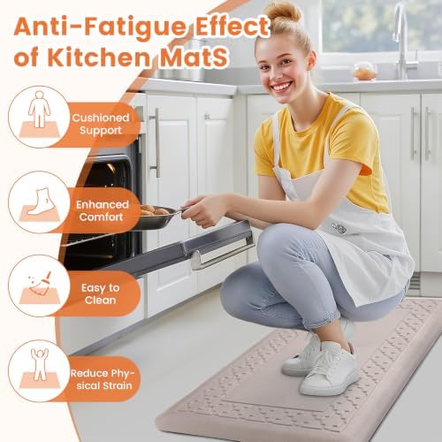 4/5 Inch Thicker Kitchen Mats Anti Fatigue Comfort Mat Standing Desk Rugs