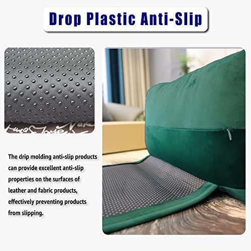 Velvet Recliner Headrest Pillow, Non-Slip Neck Support, Green