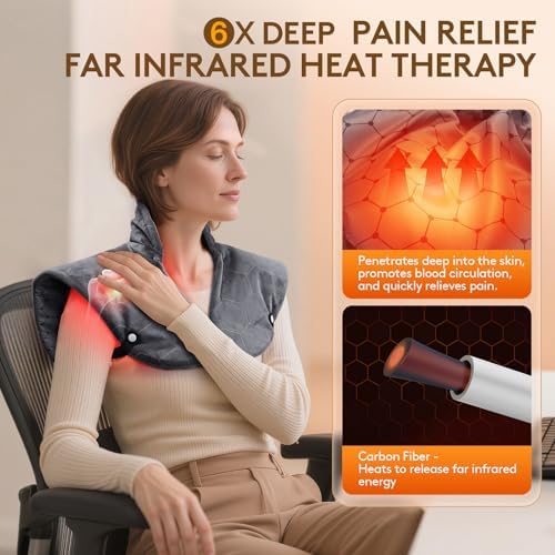 UTK Graphene Far Infrared Heating Pad for Neck and Shoulders and Back