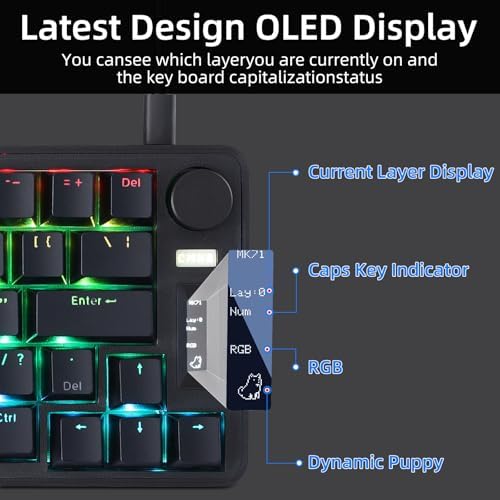 Koolertron Split Mechanical Gaming Keyboard Programmable