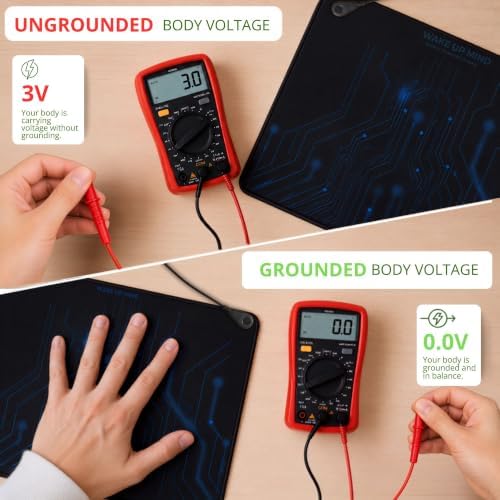 Grounding Mat for Bed & Feet, Conductive Earthing Pad for Home