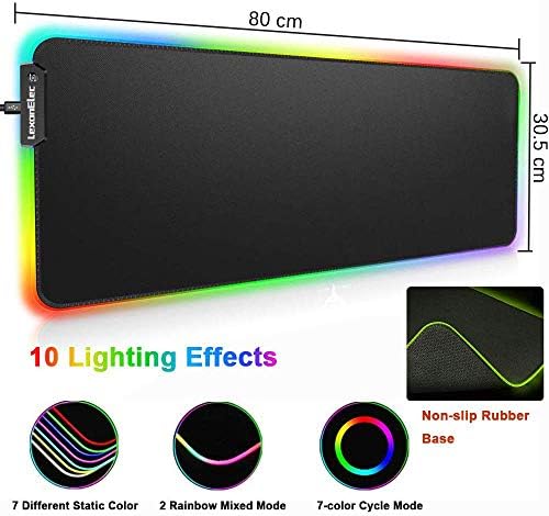 Wireless Gaming Keyboard Mouse & Mouse Pad Kit,3 in 1 RGB Backlit Rechargeable Keyboard Mouse with 3800mAh Battery Metal Panel Removable Hand Rest,RGB Gaming Mousepad(32.5x12inch),Gaming Mouse