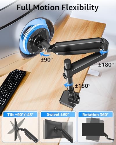 MOUNTUP Odyssey G9 Tall Monitor Arm Holds 4.4-44 lbs for 32-49 Inch Screens