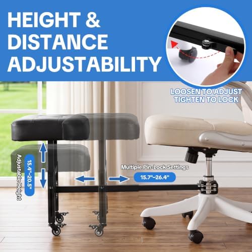 BALAPET Office Chair Footrest Attachment, Adjustable Height & Distance