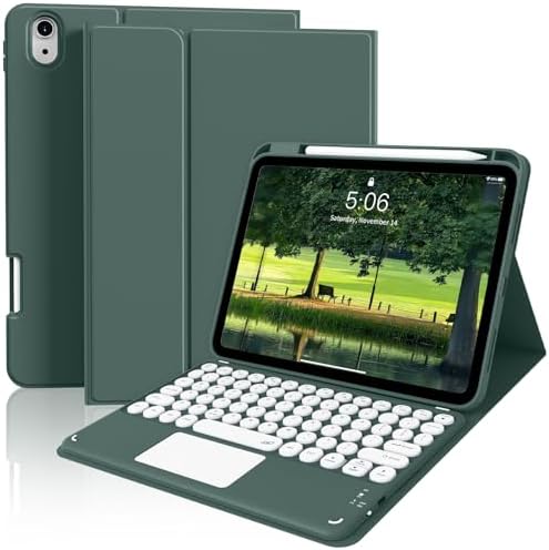 JKSML for iPad(A16) 11th/10th Generation Case with Keyboard, Round Key