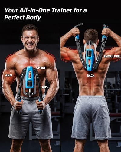 EAST MOUNT Twister Arm Exerciser, Adjustable Hydraulic Resistance 22–440 lbs, Arm Chest & Shoulder Strength Trainer for Home Workouts, Upper Body Muscle Builder, Fitness Training Equipment