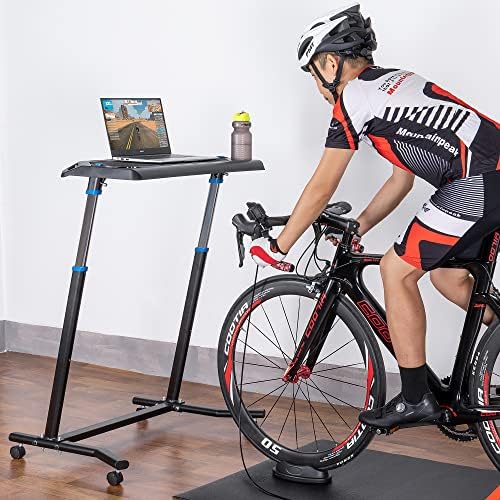 CXWXC Indoor Cycling Desk - Adjustable Height Bike Deak Laptop Stand
