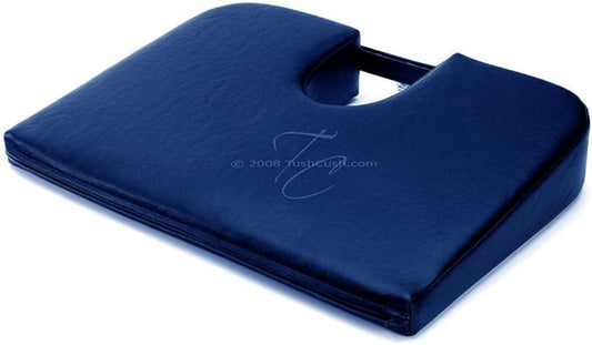 Tush Cush Home Office Orthopedic Large Computer Ergonomic Seat Cushion Original - Firm Indigo Dark Blue Vinyl