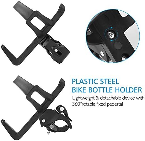 Accmor 2 Pack Bike Water Bottle Holders No Screws, Universal Bike Cup Holder, 360 Degree Rotatable Bike Water Bottle Cage, Water Bottle Holders for Kids Bike Adult Bike