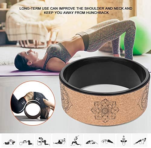 GLOGLOW Back Pain Relief Yoga Wheel, 5mm Thick PU Rubber
