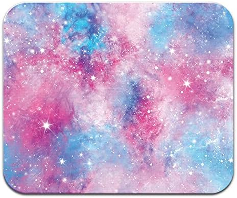 WIRESTER Non-Slip Rectangle Mousepad, Blue Pink Galaxy Space Mouse Pad for Home, Office and Gaming Desk
