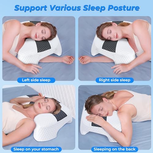 Side Sleeper Pillow with Arm Hole, Shoulder Relief System for Rotator Cuff