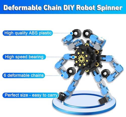Transformable Fidget Spinners,18PCS Funny Sensory Fidget Toys for Kids
