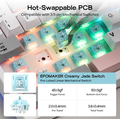 EPOMAKER TH87 Wireless Mechanical Keyboard with 10000mAh Battery