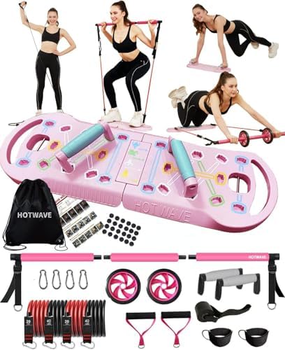 HOTWAVE Push Up Board, Portable PushUp Board, Foldable 20 in 1 Push Up Bar