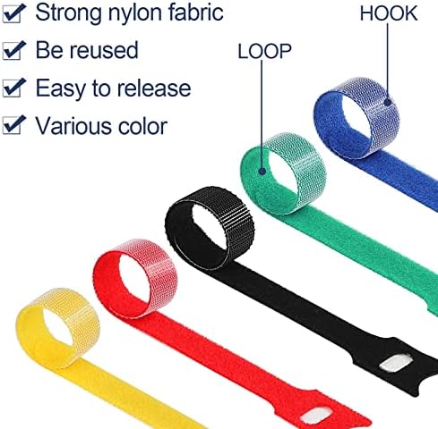 MVYC 120PCS 6 Inch Cable Ties Reusable Multi-Purpose Wire Ties Cord Organizer Adjustable Cable Management 5 Colors