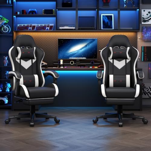 Gaming Chair Ergonomic Gamer Computer Office Chair,Footrest Lumbar Support