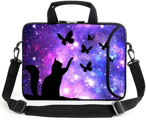 15" laptop sleeve laptop bag chromebook case adjustable shoulder strap with handle accessory pocket for men women (RYD-15-14)