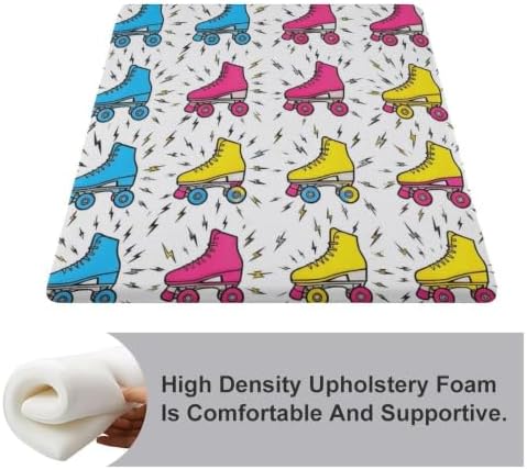 Thin Memory Foam Seat Cushion Square Pad White Roller Skate