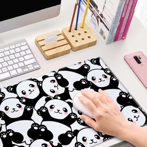 Cute Baby Panda Large Gaming Mouse Pad,Mouse Pad Gaming 31.5 x 11.8 in Mouse Mat Desk Pad,Large Desk Mat,Extended Keyboard Mousepad with Non-Slip Base and Stitched Edge for Desk Home Office
