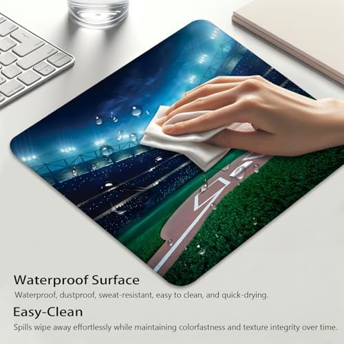 Professional Baseball Field at Night Mouse Pad, Stadium League Desk Mat
