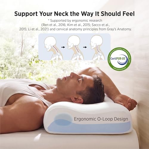 Bedsure Cervical Neck Pillow Ergonomic Pillow with Double - Sided Design
