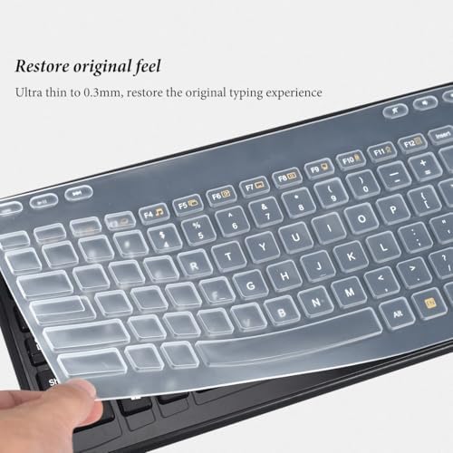 Keyboard Cover Skin for Logitech Wireless MK360 Keyboard/K360 Keyboard, Logitech MK360 K360 Keyboard Protector Accessories - Clear