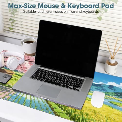 Large Desk Pad 31.5x15.7 Inch - Extended XXL Mouse Pad, Farmland
