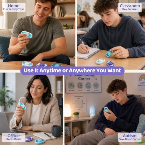Fidget Sensory Toys for Adults: 3Pcs Magnetic Fidget Clicker Toy for Office