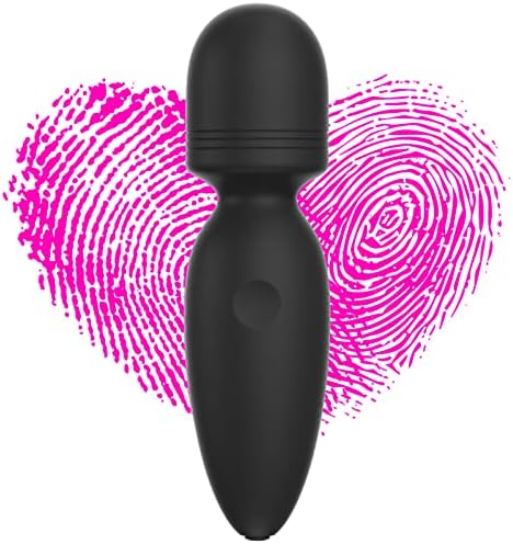 Mini Wand Massager,Small Cordless Handheld Massager with 10 Quiet Vibration Modes, Personal Handheld Rechargeable Massager for Neck Shoulder Back Body [4.35 * 1.18 inches]