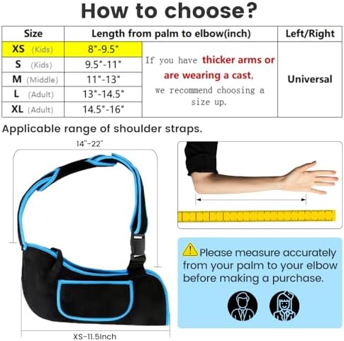 mosago Toddler Arm Sling, Lightweight Breathable Mesh Shoulder Immobilizer