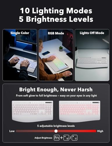 Trueque Wireless Keyboard and Mouse Combo, 4000mAh Battery, Wrist Rest