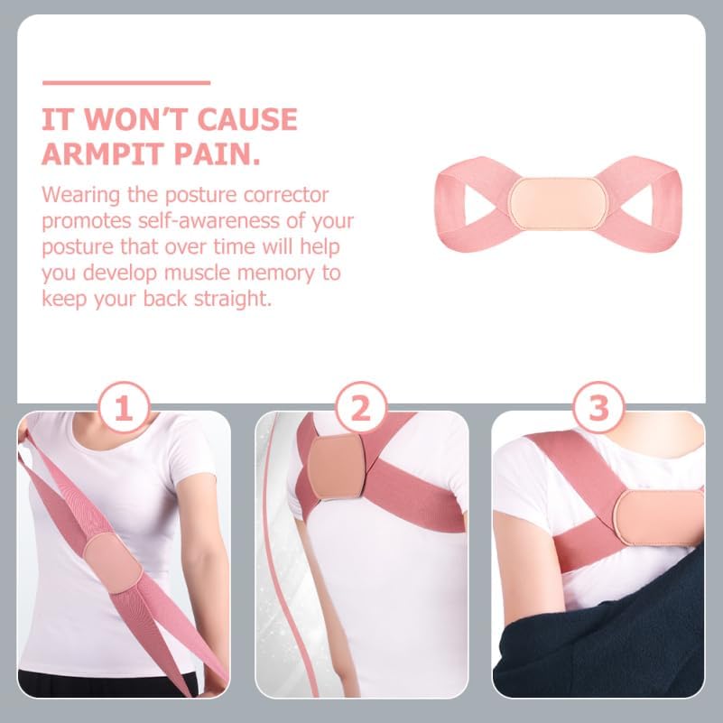 ULTECHNOVO Adjustable Posture Corrector Back Brace Lightweight Breathable Back Strap Correction Belt for Men Women Invisible under Clothes for Home Office Shopping Party Use