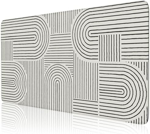 iCasso White Desk Matt for Desktop, Cute Desk Pad Mat, White
