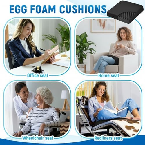 Breathable Mesh Cover Egg Chair Cushion and Non Slip Cover Egg Foam Pad Set
