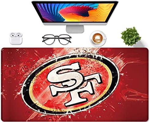 Large Mouse Pad Desk Mat for Home Office, Gaming Mousepad Extended Desk pad - Computer Keyboard Mouse Mat with Non-Slip Base and Stitched Edge Office Desk Organizers and Accessories