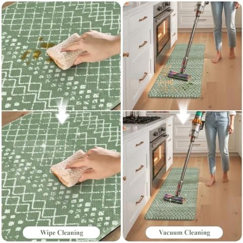 KIMODE Anti Fatigue Kitchen Mats for Floor, Boho Kitchen Rugs Sets of 2