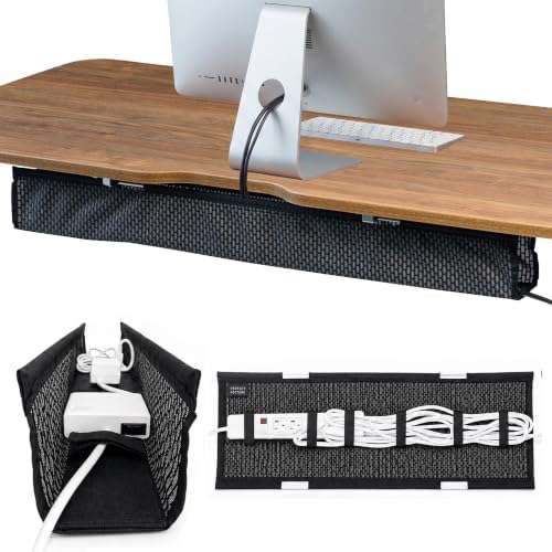 Mesh Cable Management Tray Under Desk Cord Organizer - 38"