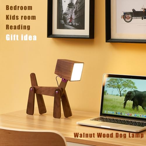 Super Cute Dog Table Lamp for Kids Room Bedroom Bedside Reading Dorm