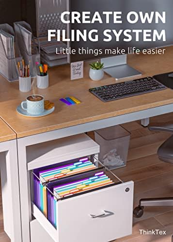 ThinkTex Plastic Expanding Hanging File Folders, 7 * 1.2" Accordian Pockets