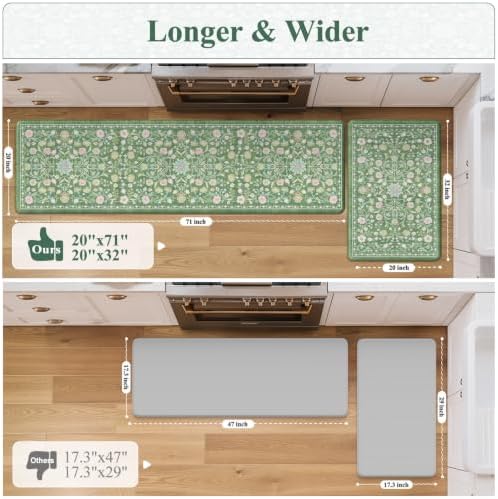 KIMODE Kitchen Mats for Floor Anti Fatigue,Kitchen Runner Rug Sets of 2