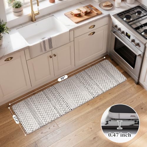 KIMODE Kitchen Runner Rug,17.3" x 59" Anti Fatigue Kitchen Mats for Floor