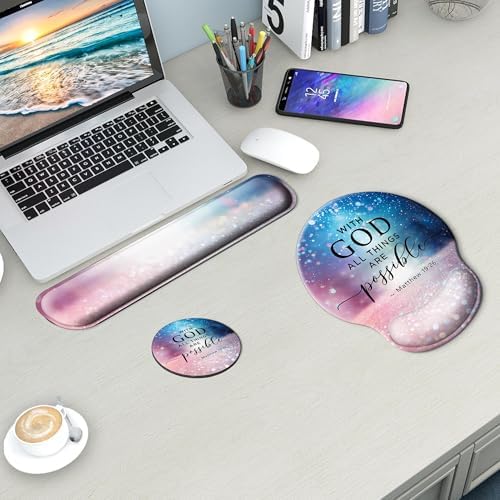 Mouse Pad and Keyboard Wrist Rest Support,Ergonomic Mouse Pad Set