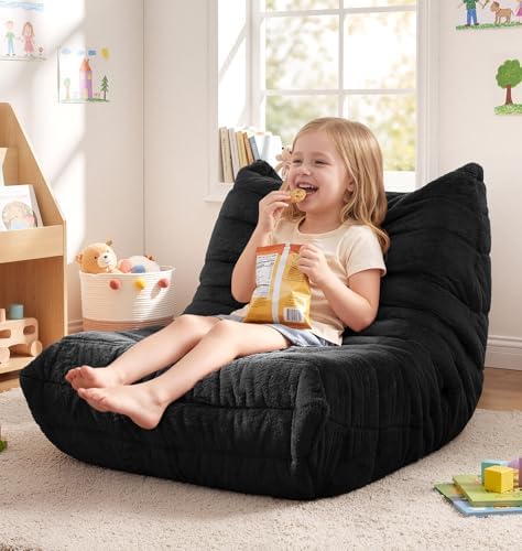 Hobestluk Small Bean Bag Chair Fireside Floor Chair BeanBag Couch Togo Sofa