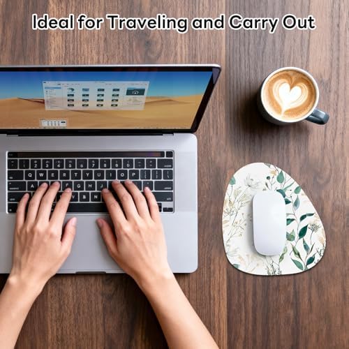 Water Drop Mouse Pad 7.3x8in Non-Slip for Laptop, Flowers