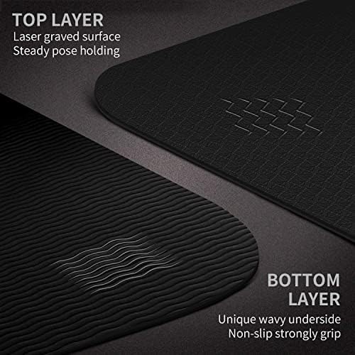 CAMBIVO Extra Wide Yoga Mat for Women and Men (72"/84"x 32"x 1/4") TPE Workout Mat, Non-slip Large Exercise Fitness Mat for Yoga, Pilates, Workout