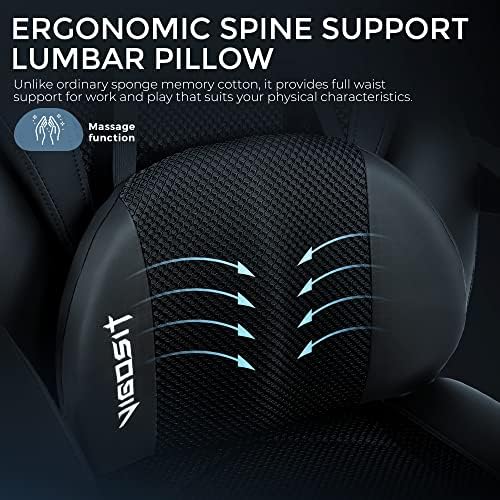 Vigosit Upgrade Gaming Chair PRO, Ergonomic Gaming Computer Chair Big and Tall (Black)