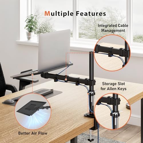BONTEC Laptop Arm for Desk, 13-32 Inch, 22lbs, VESA 75/100 Compatible