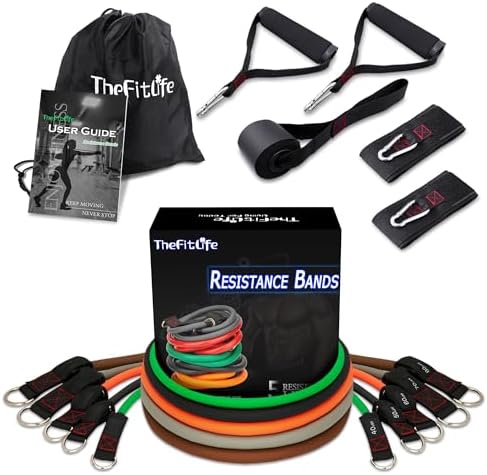 TheFitLife Resistance Bands Set with Handles, Door Anchor and Ankle Straps